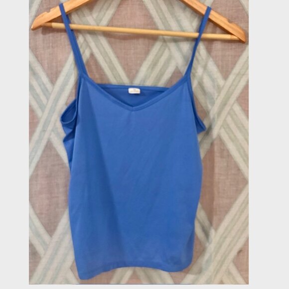 Liz Claiborne Blue and Green Animal Print and Paisley Top with Slip Tank - Picture 6 of 10